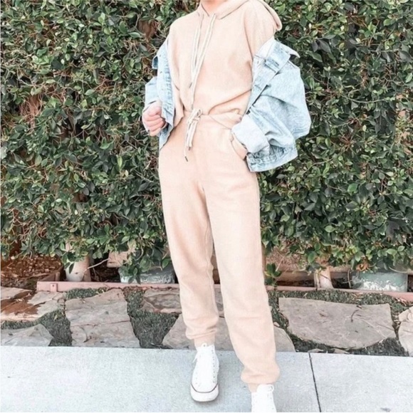 NWT Aerie Tan Cropped Hoodie (Small) - Picture 2 of 9